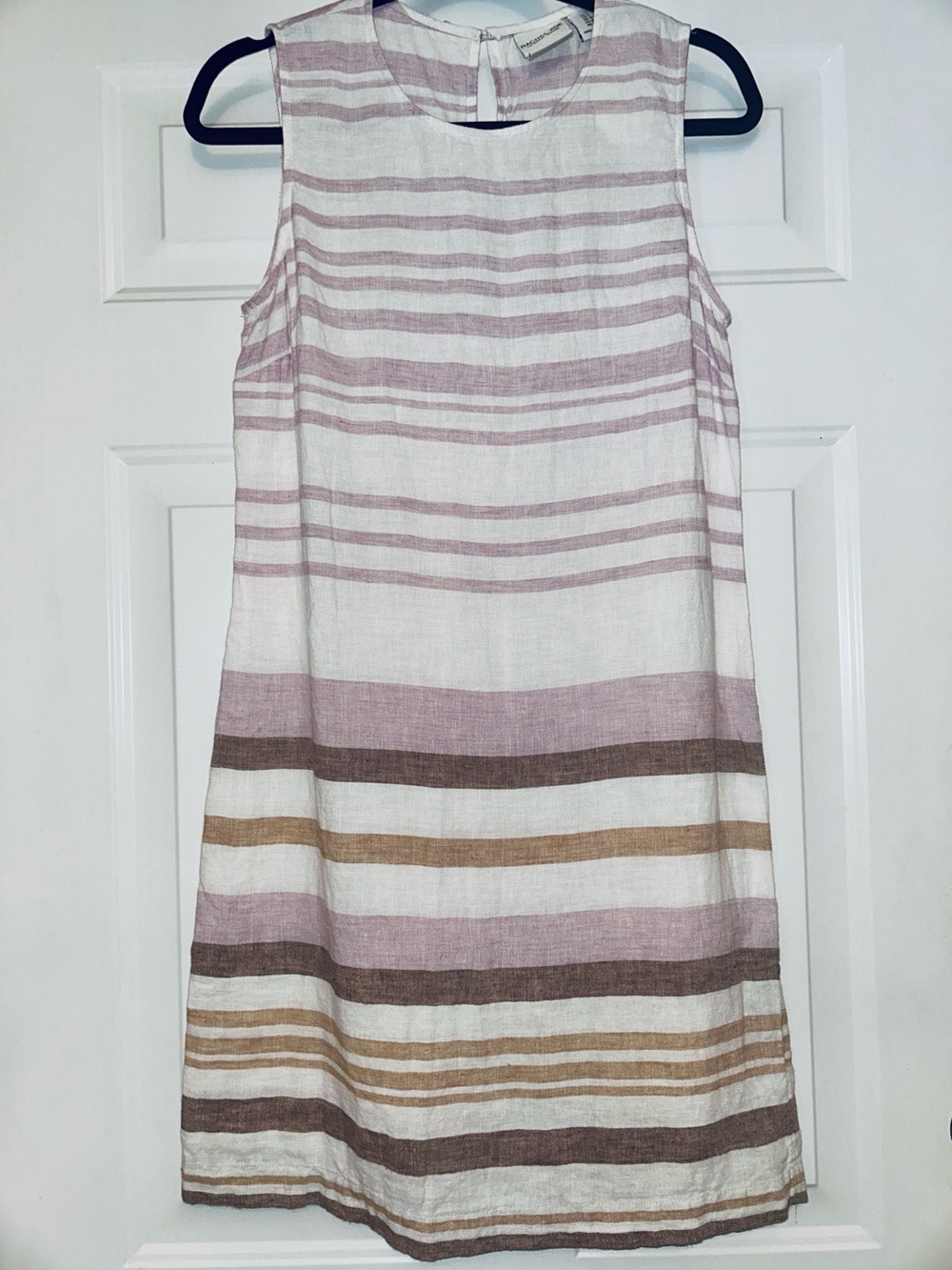 Rachel Zoe Linen Dress Striped 6 NWOT Sleeveless Beach CottageCore Preppy